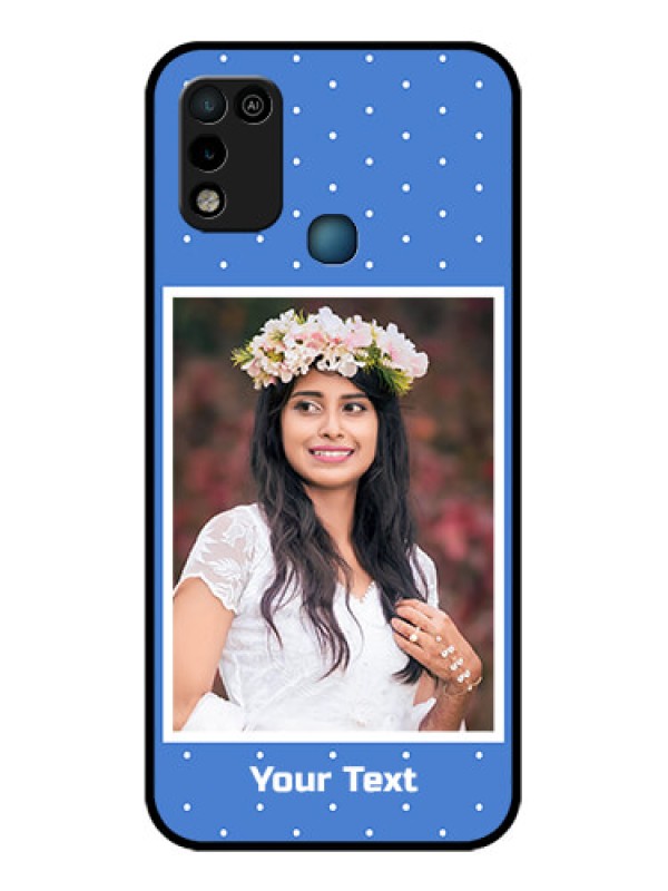 Custom Infinix Hot 10 Play Photo Printing on Glass Case - Polka dots design