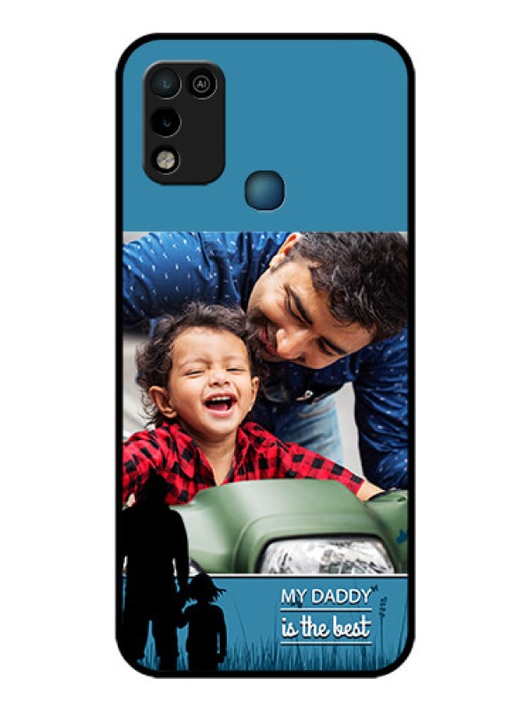 Custom Infinix Hot 10 Play Custom Glass Mobile Case - Best dad design