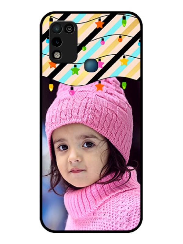 Custom Infinix Hot 10 Play Custom Glass Mobile Case - Lights Hanging Design