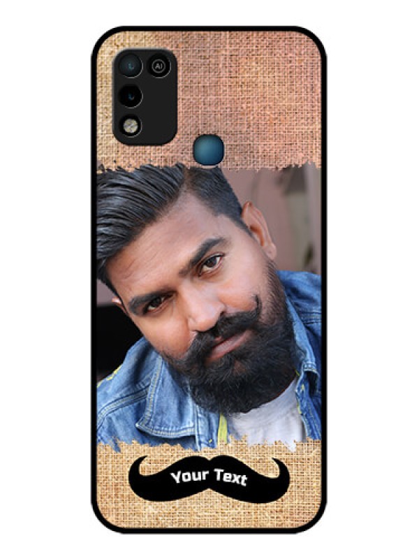 Custom Infinix Hot 10 Play Personalized Glass Phone Case - with Texture Design