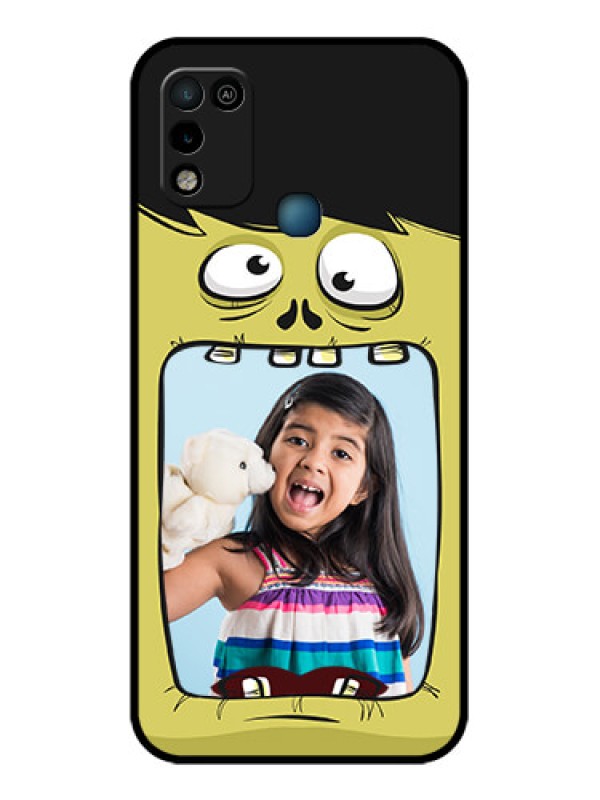 Custom Infinix Hot 10 Play Personalized Glass Phone Case - Cartoon monster back case Design