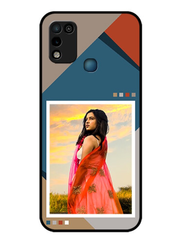 Custom Infinix Hot 10 Play Personalized Glass Phone Case - Retro color pallet Design
