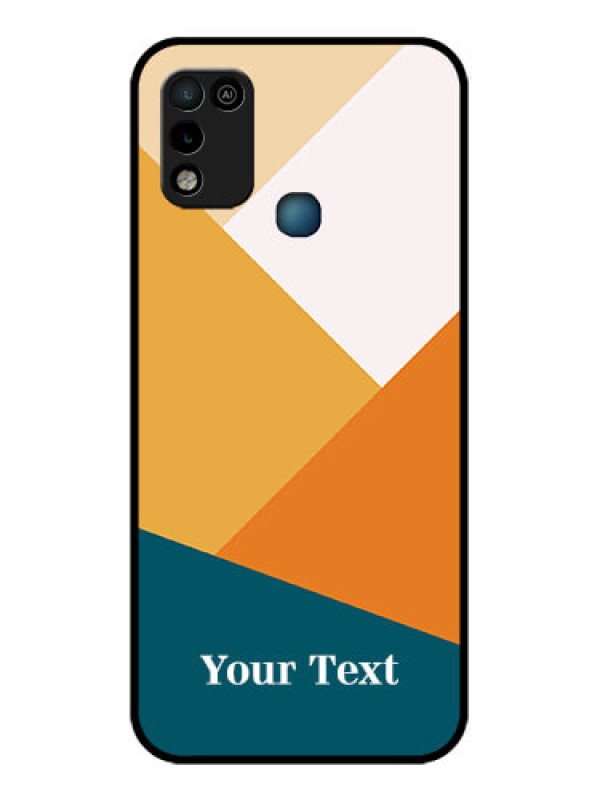 Custom Infinix Hot 10 Play Personalized Glass Phone Case - Stacked Multi-colour Design