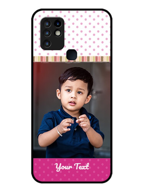 Custom Infinix Hot 10 Photo Printing on Glass Case - Cute Girls Cover Design