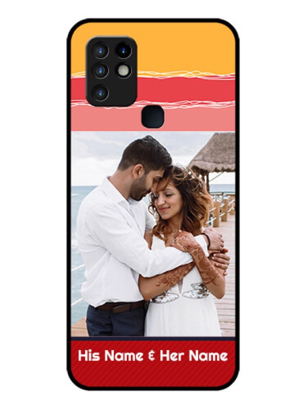 Custom Infinix Hot 10 Custom Glass Mobile Case - Colorful Case Design