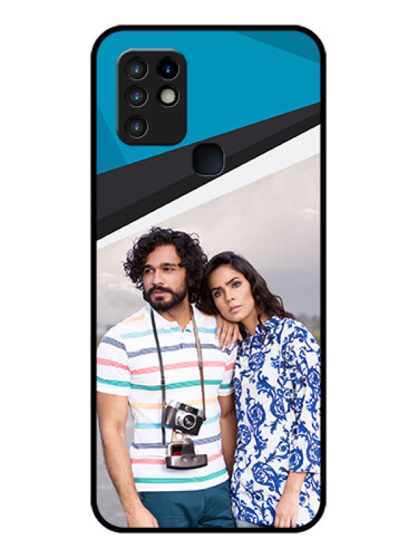 Custom Infinix Hot 10 Photo Printing on Glass Case - Simple Pattern Photo Upload Design