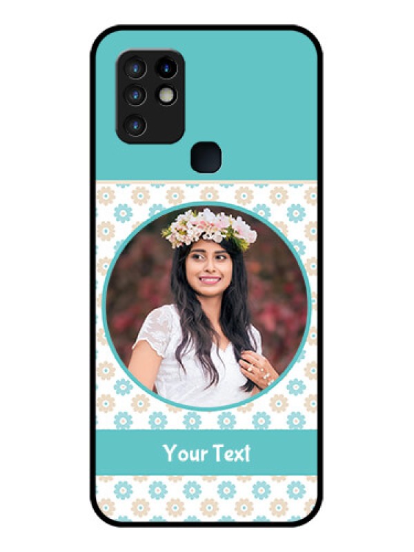 Custom Infinix Hot 10 Custom Glass Mobile Case - Beautiful Flowers Design