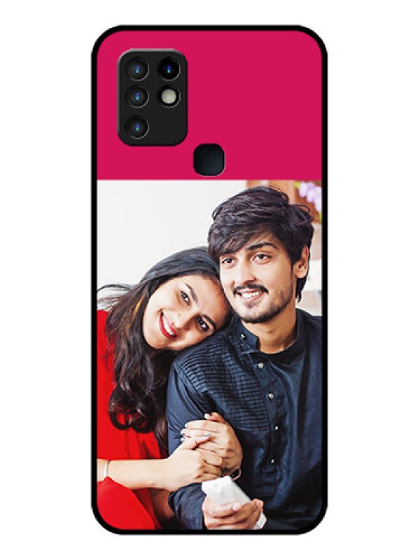 Custom Infinix Hot 10 Custom Glass Mobile Case - Anniversary Cover Design