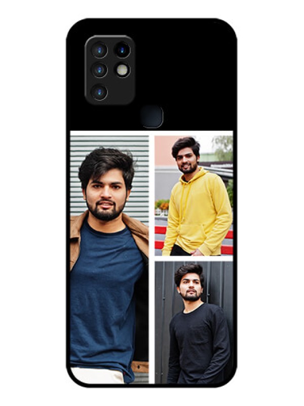 Custom Infinix Hot 10 Photo Printing on Glass Case - Upload Multiple Picture Design