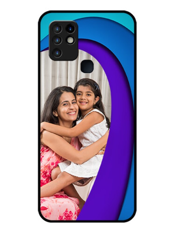 Custom Infinix Hot 10 Photo Printing on Glass Case - Simple Pattern Design