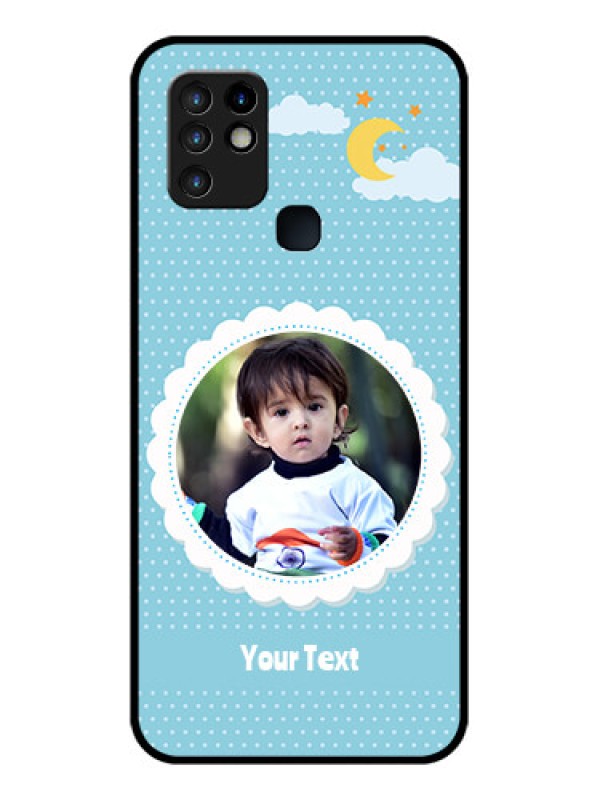 Custom Infinix Hot 10 Personalised Glass Phone Case - Violet Pattern Design