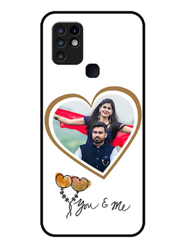 Custom Infinix Hot 10 Custom Glass Mobile Case - You & Me Design