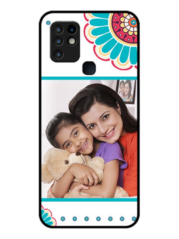 Custom Infinix Hot 10 Custom Glass Phone Case - Flower Design