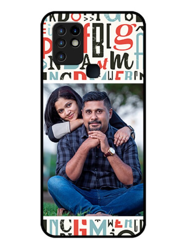 Custom Infinix Hot 10 Personalized Glass Phone Case - Alphabet Design