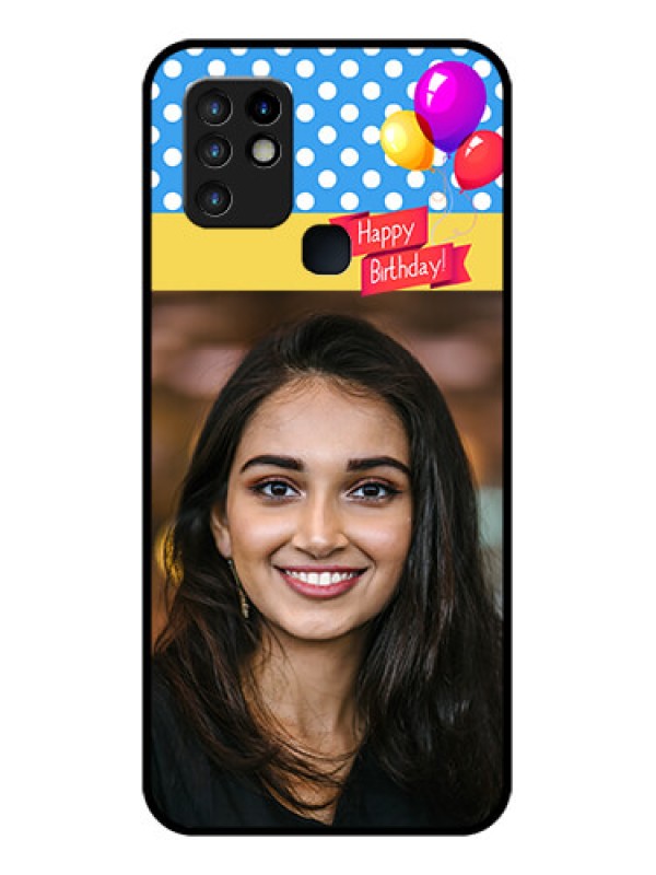 Custom Infinix Hot 10 Custom Glass Mobile Case - Happy Birthday Design