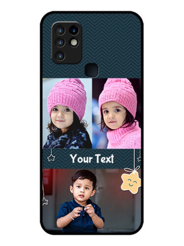 Custom Infinix Hot 10 Custom Glass Mobile Case - Hanging Stars Design