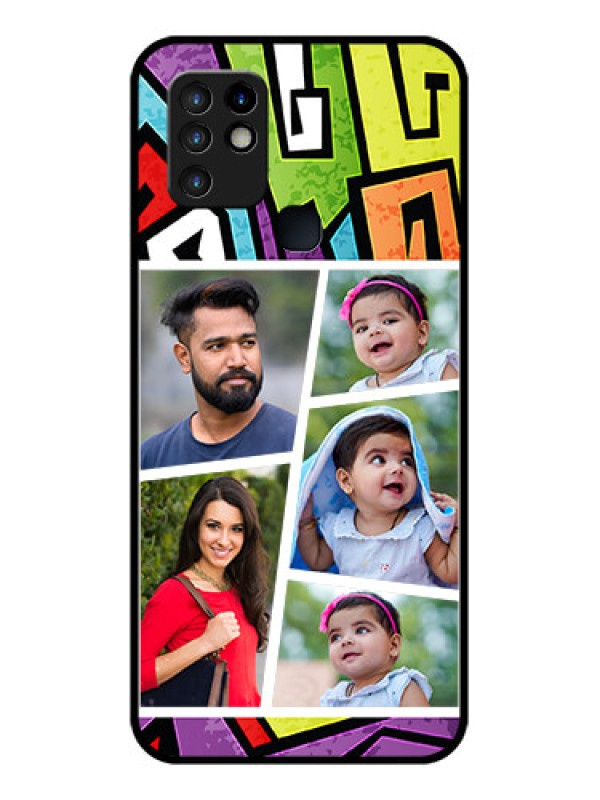 Custom Infinix Hot 10 Custom Glass Phone Case - Graffiti pattern Design