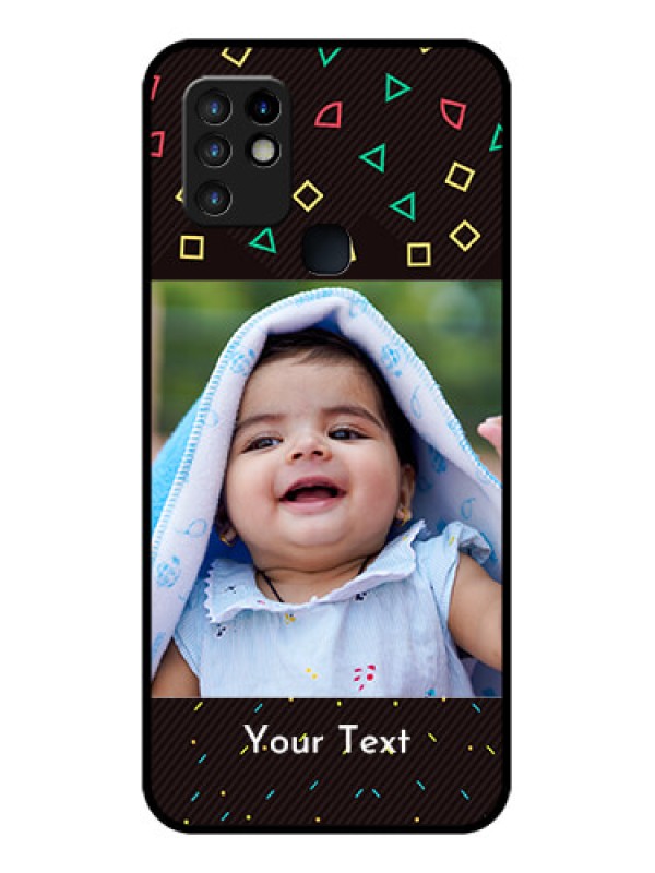 Custom Infinix Hot 10 Custom Glass Phone Case - with confetti birthday design