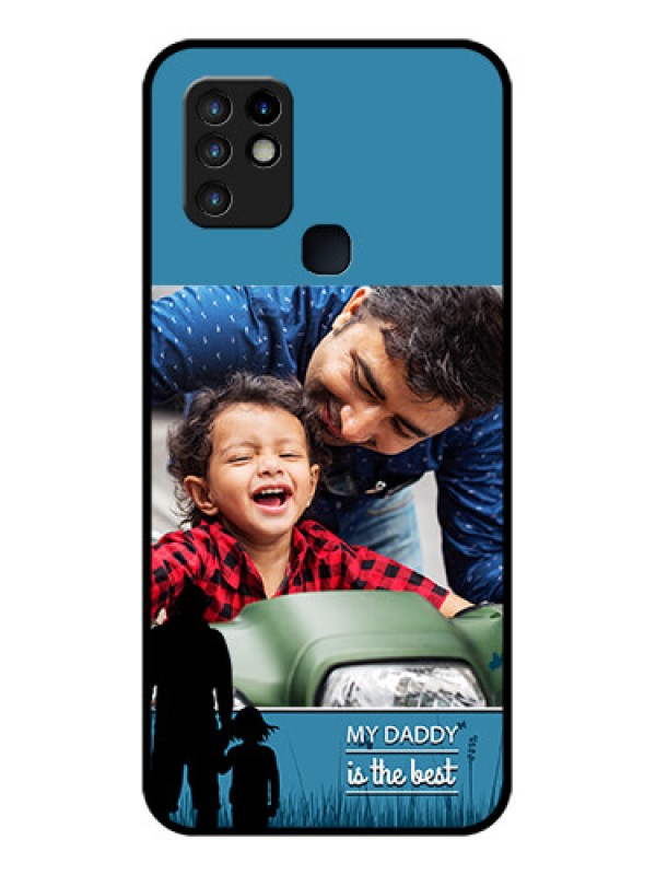 Custom Infinix Hot 10 Custom Glass Mobile Case - Best dad design