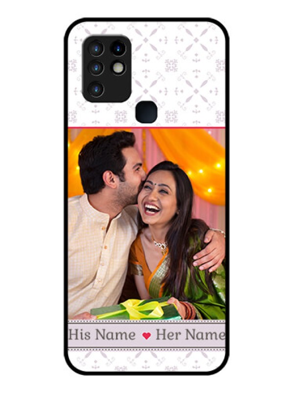 Custom Infinix Hot 10 Custom Glass Mobile Case - with Photo and Ethnic Design