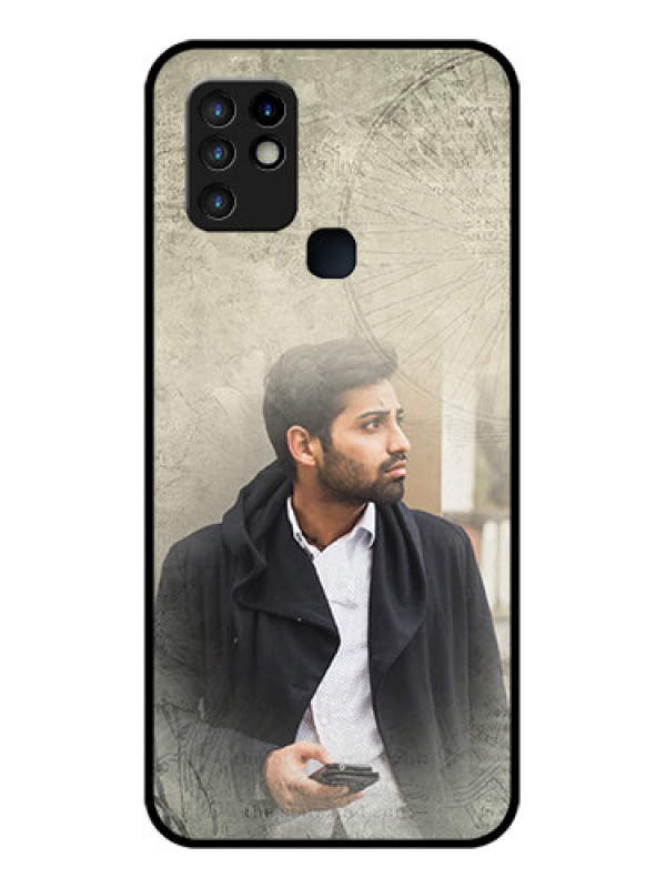 Custom Infinix Hot 10 Custom Glass Phone Case - with vintage design