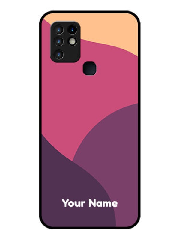 Custom Infinix Hot 10 Custom Glass Phone Case - Mixed Multi-colour abstract art Design