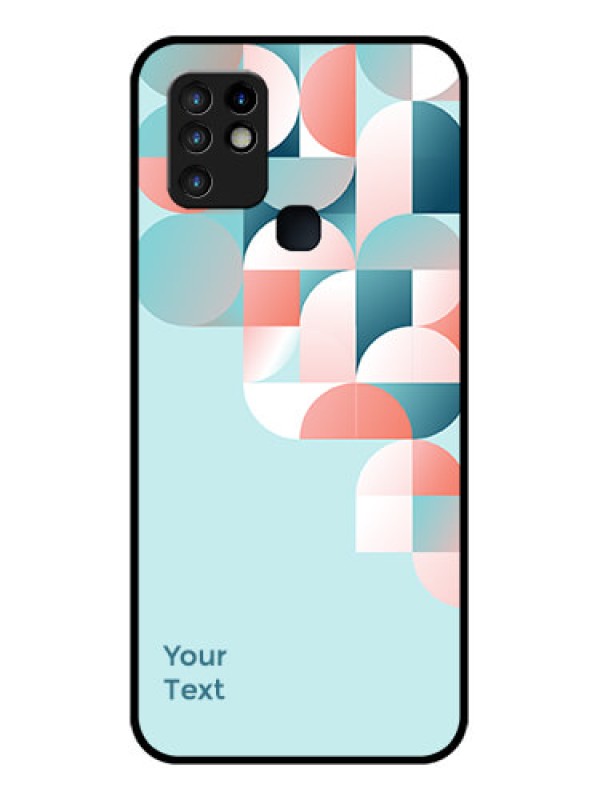 Custom Infinix Hot 10 Custom Glass Phone Case - Stylish Semi-circle Pattern Design