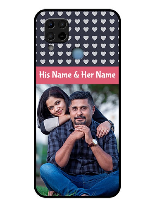 Custom Infinix Hot 10s Custom Glass Mobile Case - Love Symbols Design