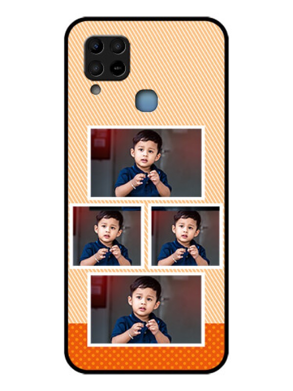 Custom Infinix Hot 10s Photo Printing on Glass Case - Bulk Photos Upload Design