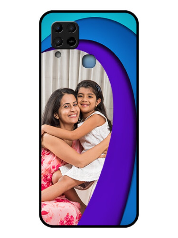 Custom Infinix Hot 10s Photo Printing on Glass Case - Simple Pattern Design