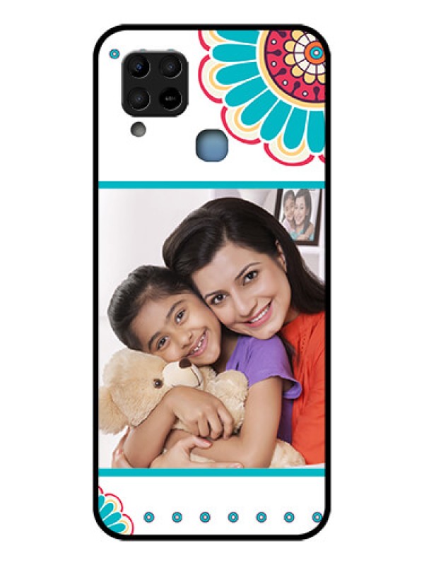 Custom Infinix Hot 10s Custom Glass Phone Case - Flower Design