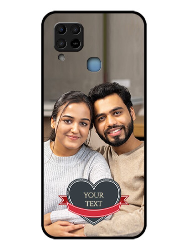 Custom Infinix Hot 10s Custom Glass Phone Case - Just Married Couple Design