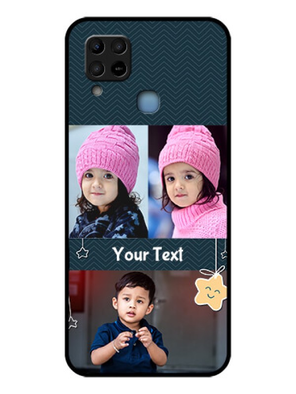 Custom Infinix Hot 10s Custom Glass Mobile Case - Hanging Stars Design