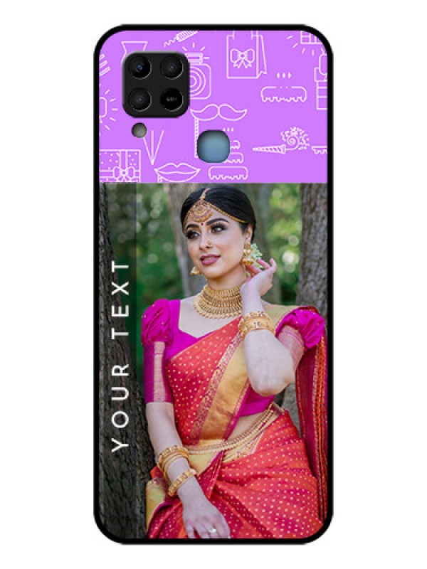 Custom Infinix Hot 10s Custom Glass Mobile Case - Birthday Icons Design