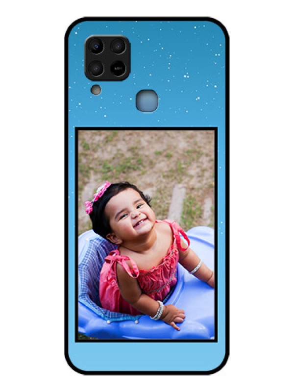 Custom Infinix Hot 10s Custom Glass Mobile Case - Wave Pattern Colorful Design