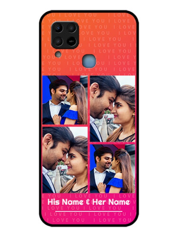 Custom Infinix Hot 10s Custom Glass Phone Case - I Love You Pink Design
