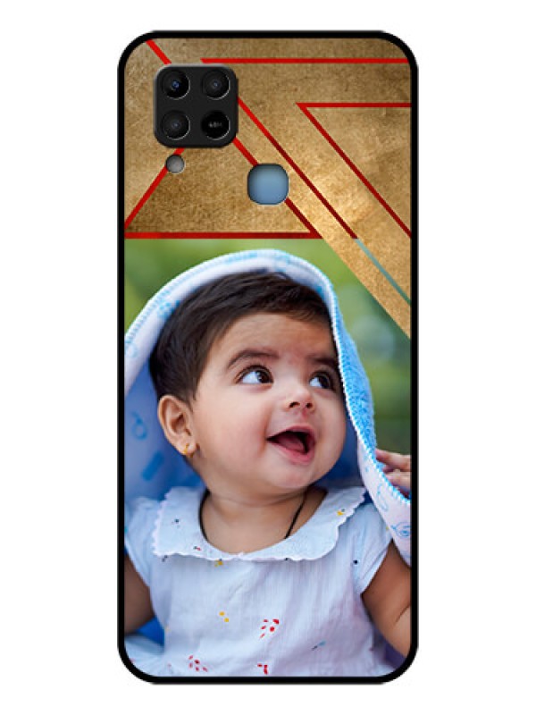 Custom Infinix Hot 10s Personalized Glass Phone Case - Gradient Abstract Texture Design