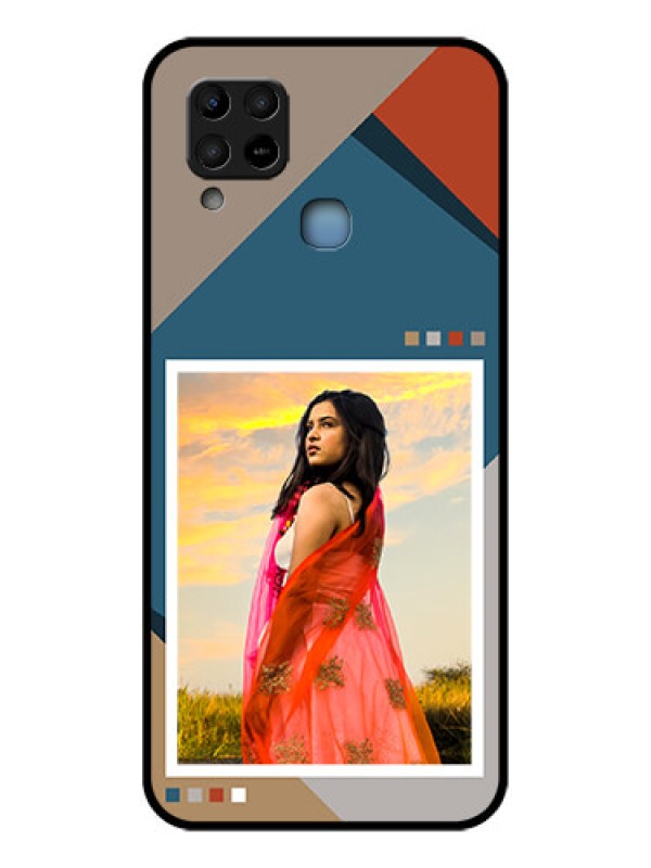 Custom Infinix Hot 10s Personalized Glass Phone Case - Retro color pallet Design