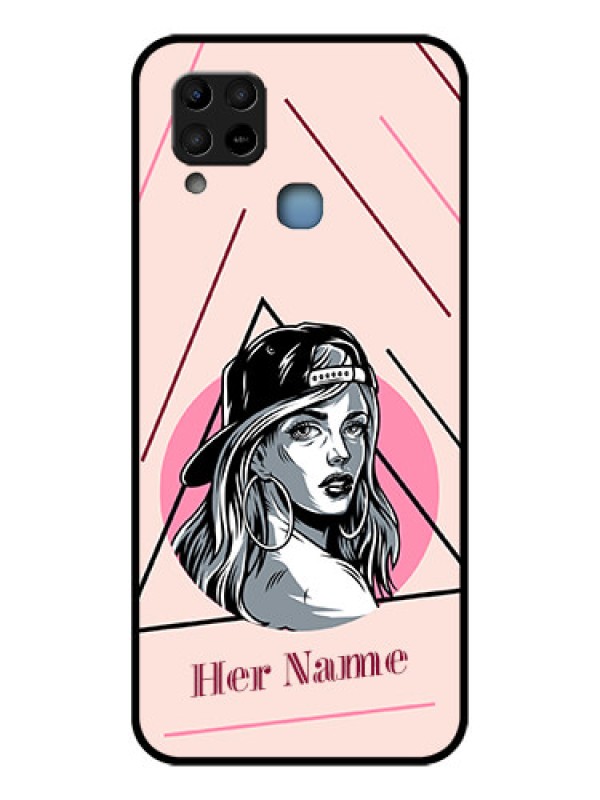 Custom Infinix Hot 10s Personalized Glass Phone Case - Rockstar Girl Design