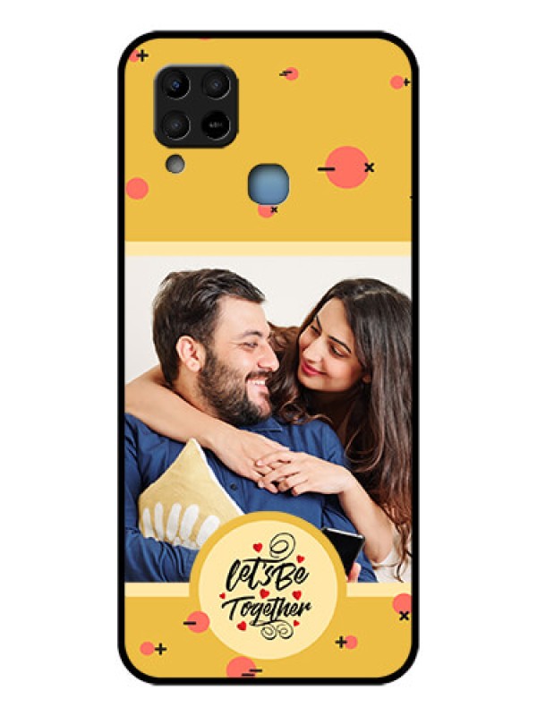 Custom Infinix Hot 10s Photo Printing on Glass Case - Lets be Together Design
