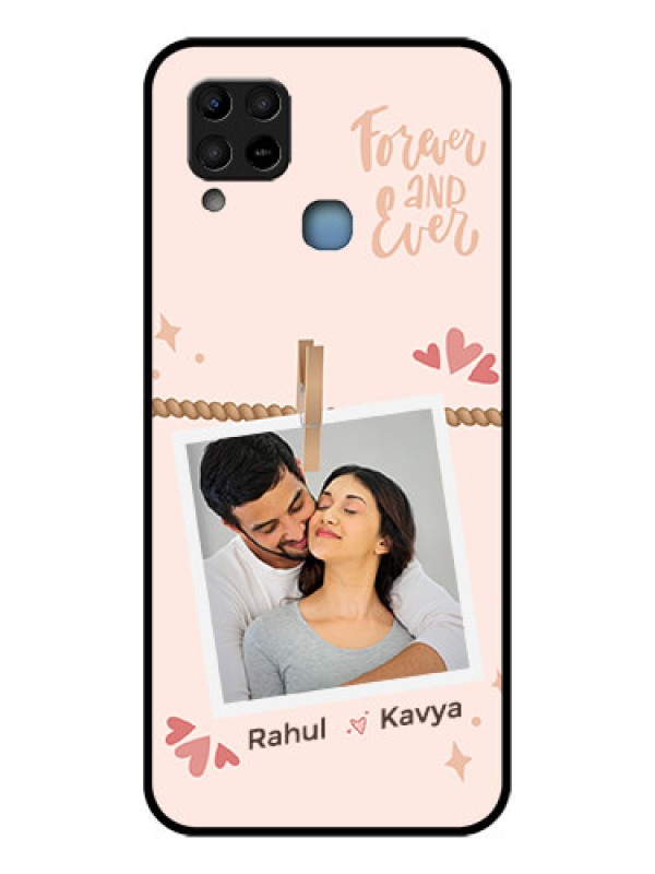 Custom Infinix Hot 10s Custom Glass Phone Case - Forever and ever love Design