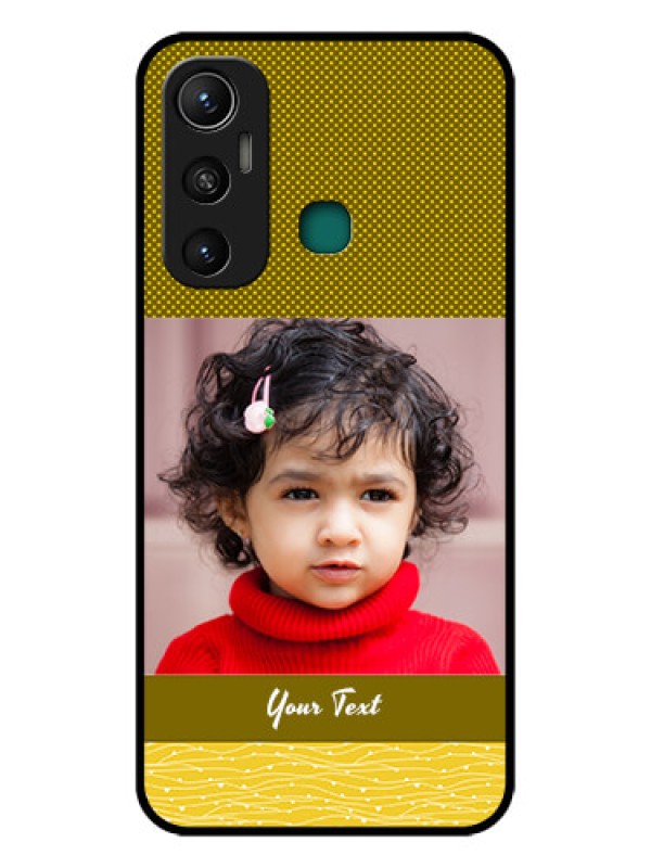 Custom Infinix Hot 11 Custom Glass Phone Case - Simple Green Color Design