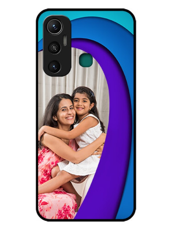 Custom Infinix Hot 11 Photo Printing on Glass Case - Simple Pattern Design