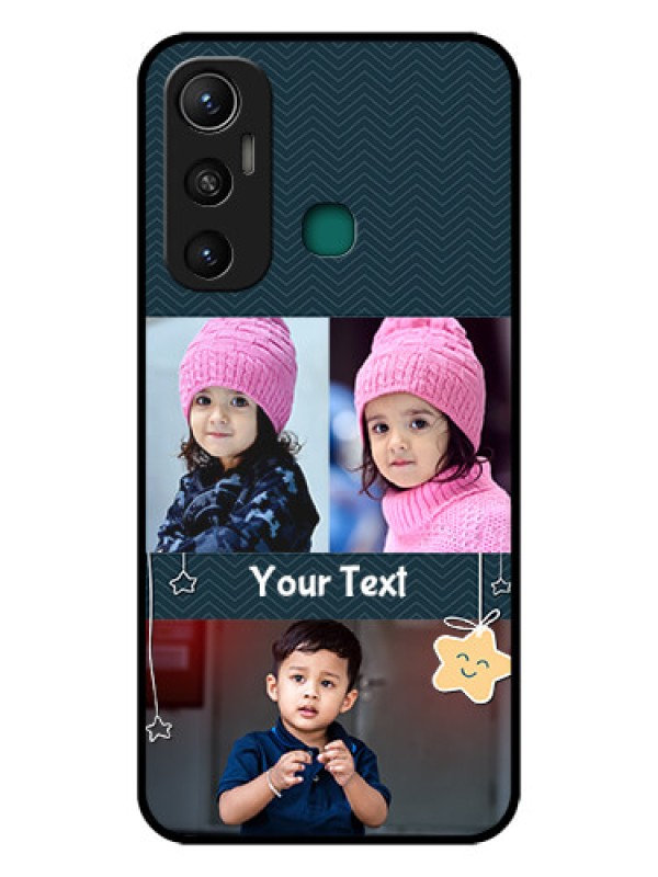 Custom Infinix Hot 11 Custom Glass Mobile Case - Hanging Stars Design