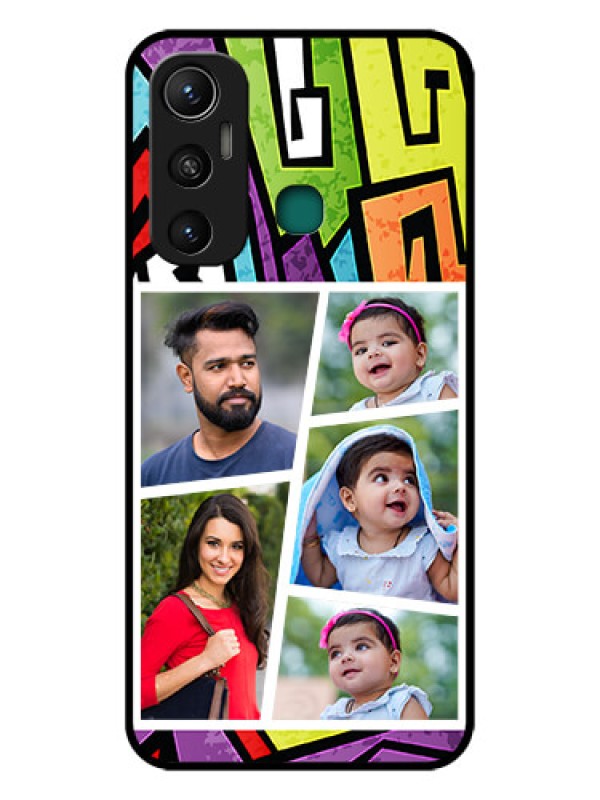 Custom Infinix Hot 11 Custom Glass Phone Case - Graffiti pattern Design