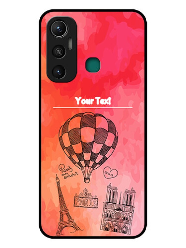 Custom Infinix Hot 11 Custom Glass Phone Case - Paris Theme Design