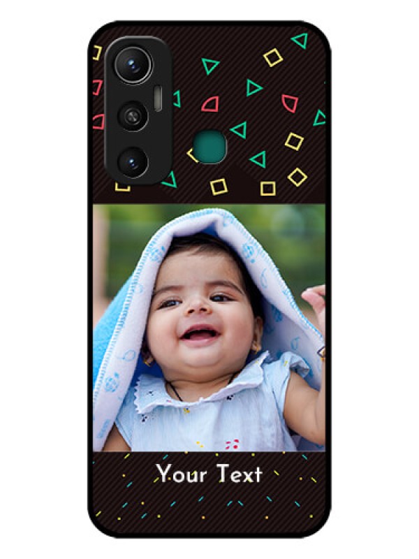 Custom Infinix Hot 11 Custom Glass Phone Case - with confetti birthday design