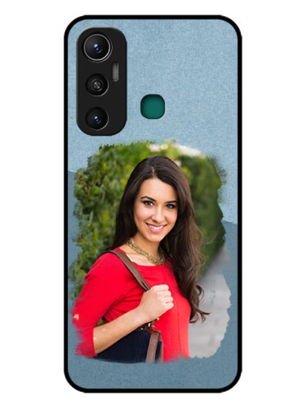 Custom Infinix Hot 11 Custom Glass Mobile Case - Grunge Line Art Design