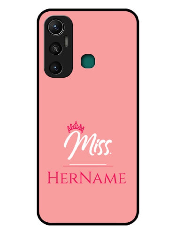 Custom Infinix Hot 11 Custom Glass Phone Case Mrs with Name