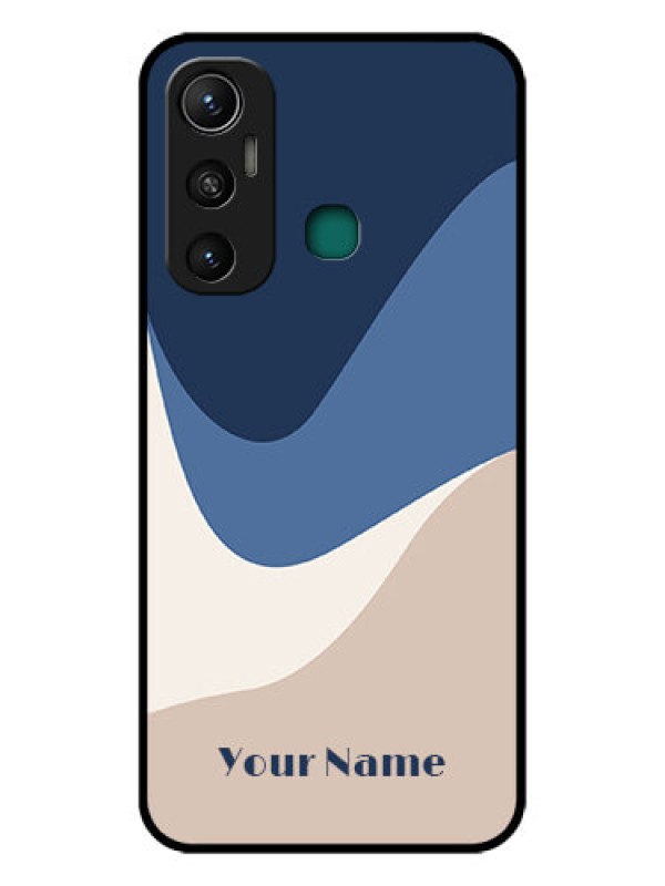 Custom Infinix Hot 11 Custom Glass Phone Case - Abstract Drip Art Design